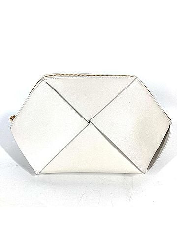 Bottega Veneta White Leather Pouch (view 1)