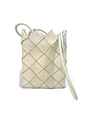 Bottega Veneta White Leather Shoulder Bag (view 1)