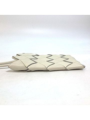 Bottega Veneta White Leather Shoulder Bag (view 2)