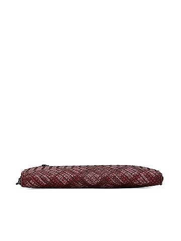 Bottega Veneta Intrecciato Purple Leather Clutch Bag (view 2)