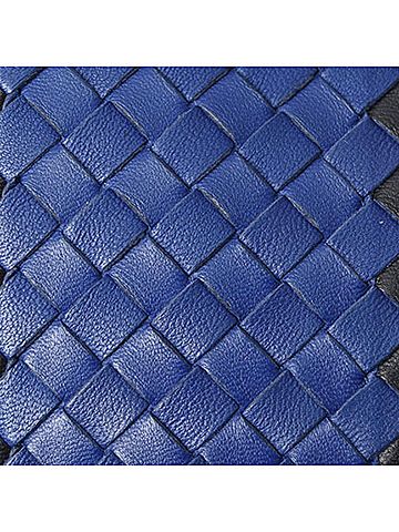 Bottega Veneta Intrecciato Black Blue Intrecciato Clutch Bag Document Case (view 2)