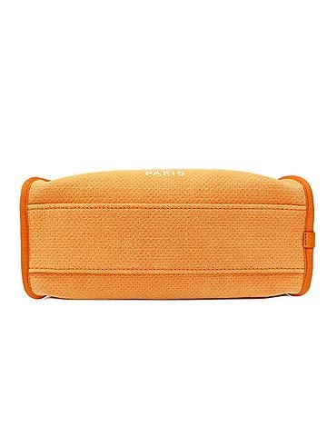 Chanel Orange Canvas Handbag (view 2)