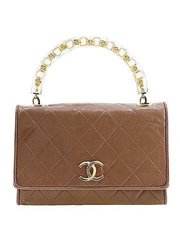 Chanel Beige Leather Handbag (view 1)