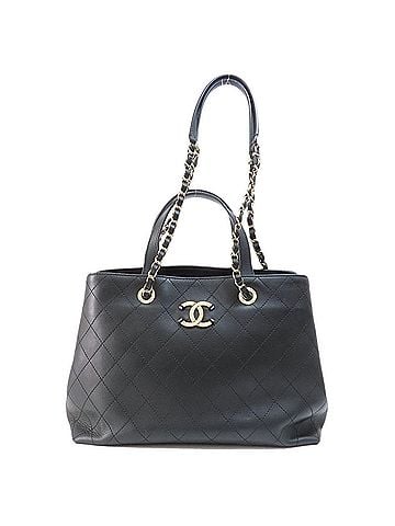 Chanel Matelasse Black Leather Handbag (view 1)