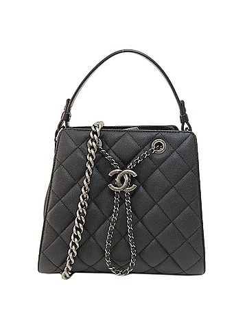 Chanel Black Caviar Leather Handbag (view 1)