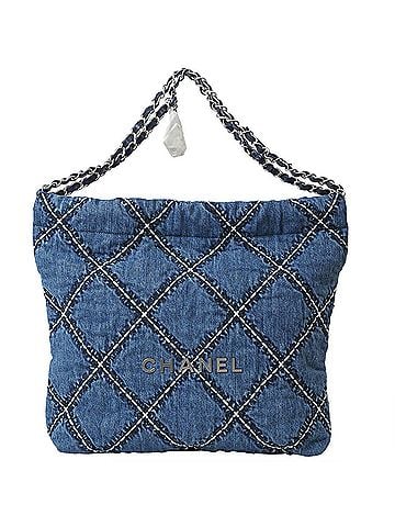Chanel Blue Cotton Handbag (view 1)
