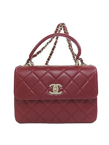 Chanel Bordeaux Leather Handbag (view 1)