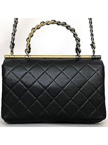 Chanel Black Leather Handbag (view 2)