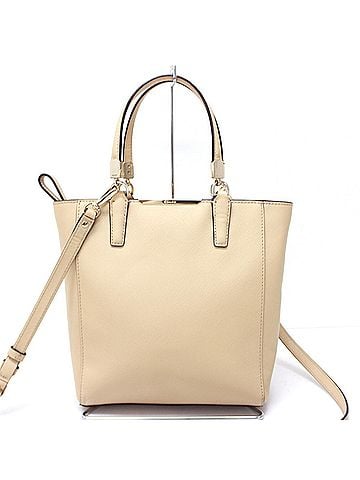 Coach Beige Leather Handbag (view 1)