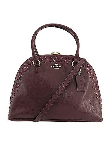Coach Bordeaux Leather Handbag (view 1)