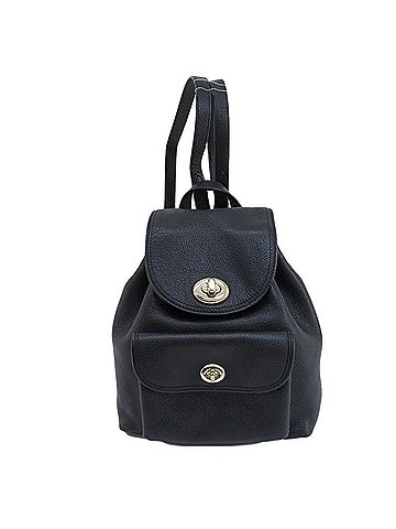 Coach Black Leather Backpack (view 1)
