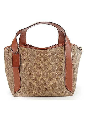 Coach Brown Pvc Leather Handbag (view 1)