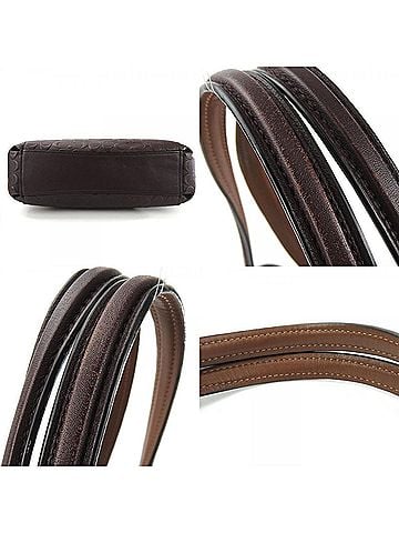 Coach Brown Purple Leather Handbag (view 2)
