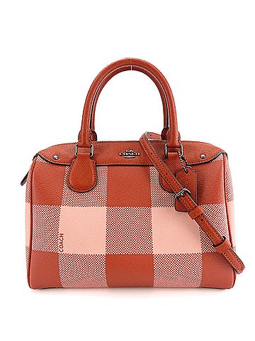 Coach Pink Red Color Leather Handbag (view 1)