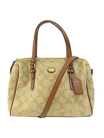 Coach Beige Brown Pvc Leather Handbag (view 1)