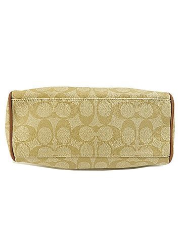 Coach Beige Brown Pvc Leather Handbag (view 2)