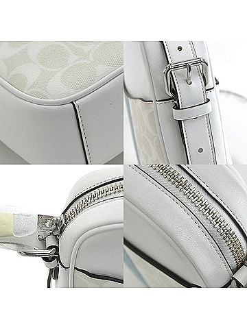 Coach White Leather Shoulder Bag (view 2)