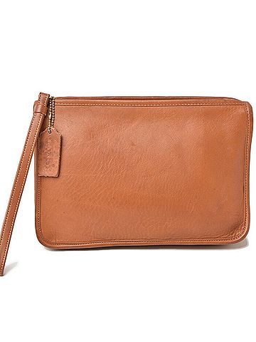 Coach Brown Leather Clutch Bag Pouch (view 1)
