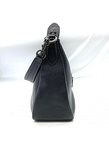 Coach Black Blue Leather Shoulder Bag (view 2)