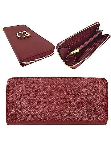 FURLA Bordeaux Leather Long Wallet (Bi-Fold) (view 2)
