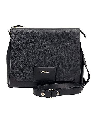 FURLA Black Brown Leather Shoulder Bag (view 1)