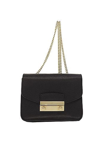 FURLA Black Leather Shoulder Bag (view 1)