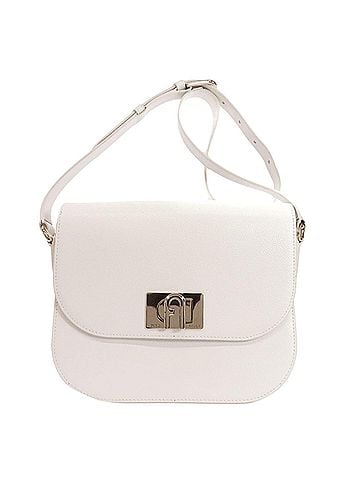 FURLA White Leather Shoulder Bag (view 1)