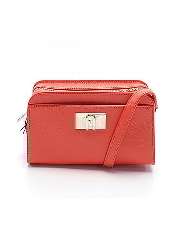 FURLA Orange Leather Shoulder Bag (view 1)