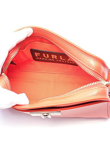 FURLA Orange Leather Shoulder Bag (view 2)