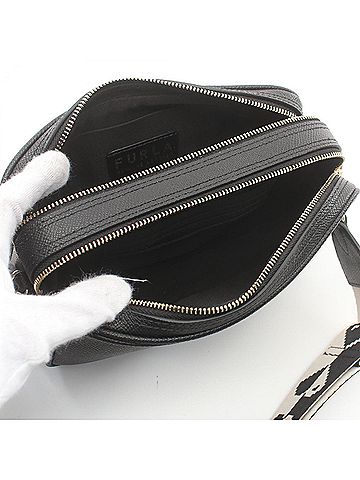 FURLA Black Leather Shoulder Bag (view 2)