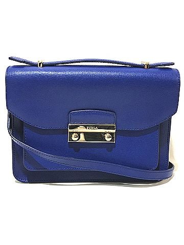FURLA Blue Leather Shoulder Bag (view 1)