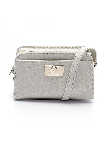 FURLA White Leather Shoulder Bag (view 1)