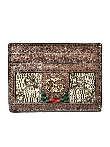 Gucci Brown Gg Beige Gg Supreme Card Case (view 1)