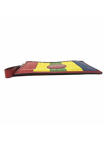 Gucci Multi-Color Canvas Leather Clutch Bag (view 2)