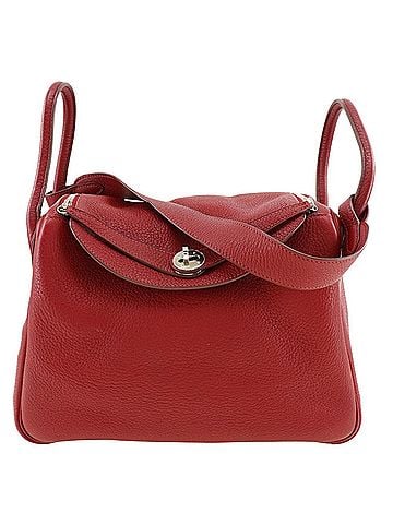 Hermès Lindy Red Color Taurillon Clemence Leather Handbag (view 1)