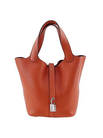 Hermès Orange Taurillon Clemence Leather Handbag (view 1)