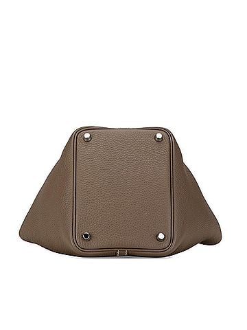 Hermès Etoupe Gray Grayish Taurillon Clemence Leather Handbag (view 2)