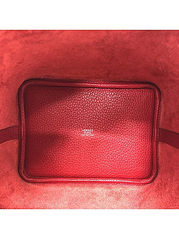 Hermès Red Leather Handbag (view 2)