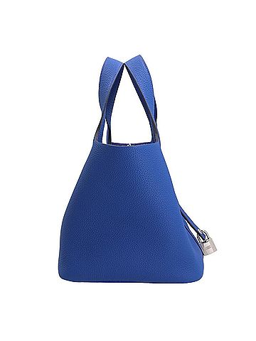 Hermès Picotin Blue Taurillon Clemence Leather Handbag (view 1)