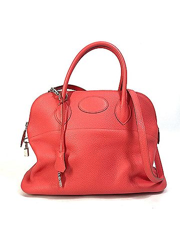 Hermès Red Leather Handbag (view 1)