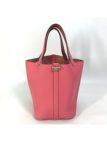 Hermès Pink Leather Handbag (view 2)