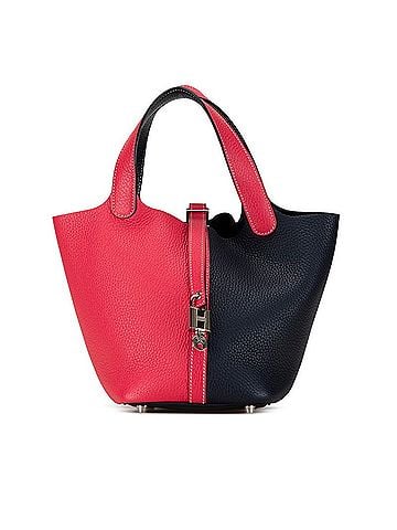 Hermès Blue Nuit Taurillon Clemence Leather Handbag (view 1)