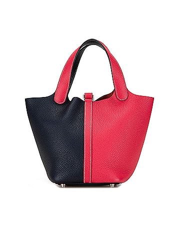 Hermès Blue Nuit Taurillon Clemence Leather Handbag (view 2)
