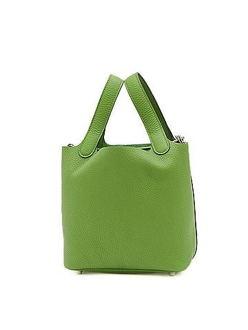 Hermès Green Vert Taurillon Clemence Leather Handbag (view 1)