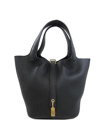 Hermès Black Taurillon Clemence Leather Handbag (view 1)