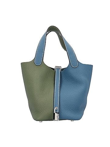 Hermès Blue Leather Handbag (view 1)