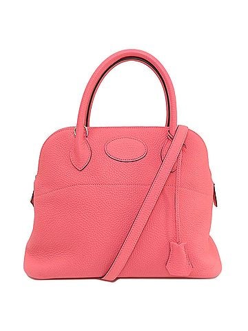 Hermès Pink Rose Azalee Taurillon Clemence Leather Handbag (view 1)