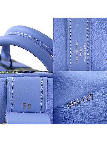 Louis Vuitton Blue Leather Boston Bag Handbag (view 2)