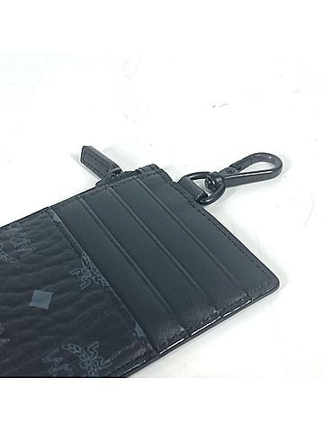 MCM Black Yellow Leather Coin Purse/Coin Case (view 2)