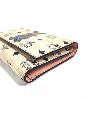 MCM Beige Leather Wallet (Tri-Fold) (view 2)